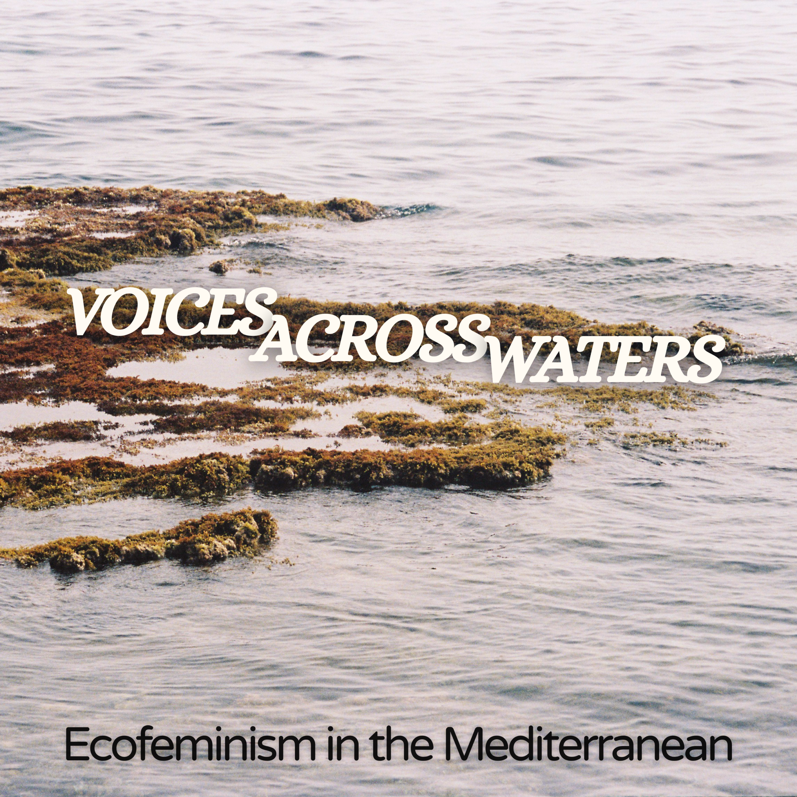 Voices Across Waters podcast cover representing Mediterranean ecofeminist voices and collective dialogue across the Mediterranean